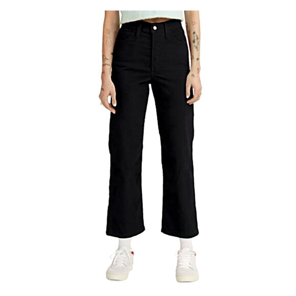 NEW Levi's Womens Ribcage Straight Leg Corduroy Jean sz 32 X 37 brown - Picture 1 of 1